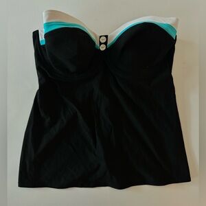 Freya Black Strapless Swim Top, Women’s 32F